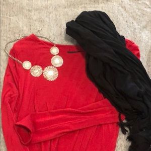 💃🏻💃🏻 Red LS Tulip Hem Dress 💃🏻💃🏻